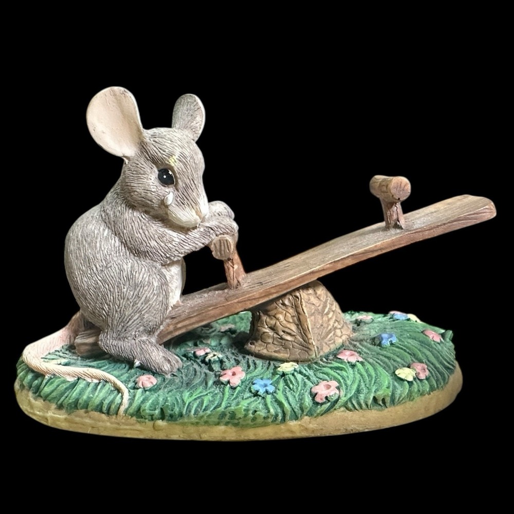 Charming Tails "It's‎ Not the Same Without You" Fitz & Floyd Mouse on See-Saw